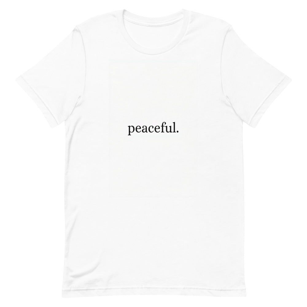 peaceful. minimalist tee – front