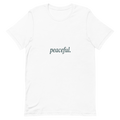 peaceful. Minimalist Tee — Front