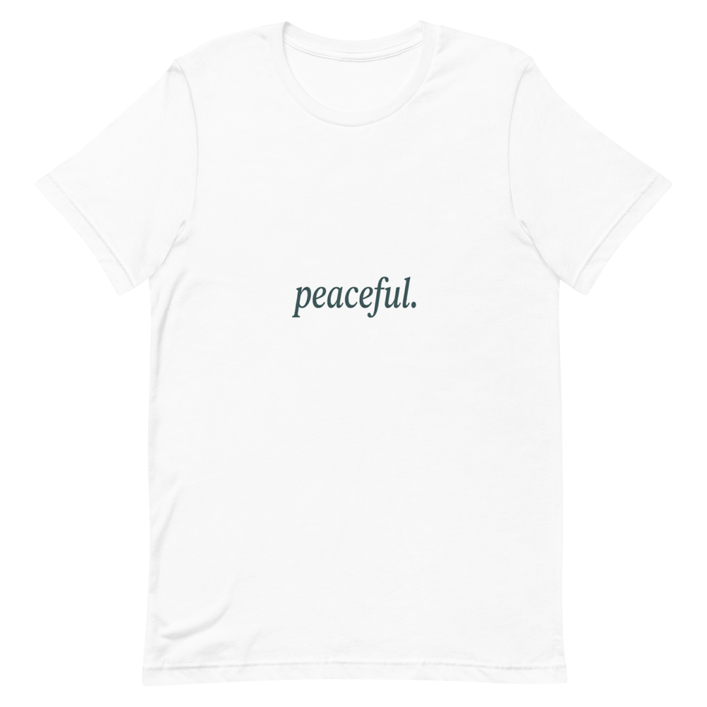 peaceful. Minimalist Tee — Front